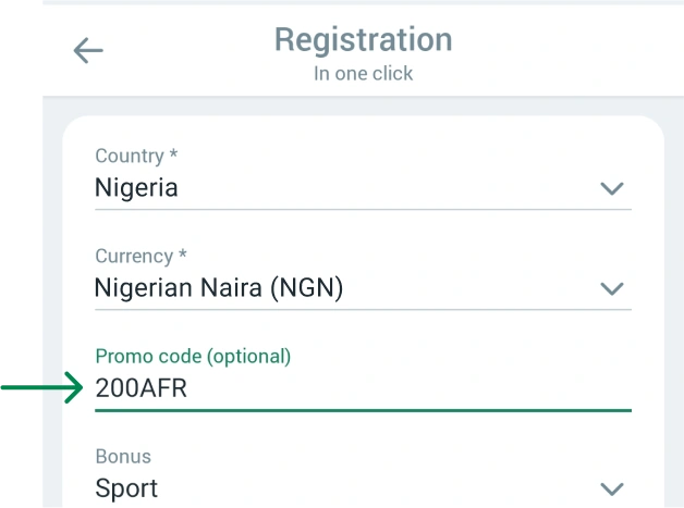 Get a bonus with our promocode Betwinner APP Nigeria
